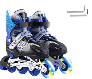 Inline Roller skates Shoes for kid adjustable Size 4 Wheels Roller Blades