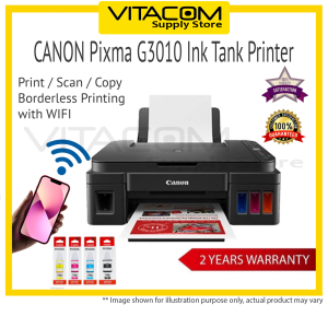 CANON PIXMA G3010 REFILLABLE INK TANK ALL IN ONE PRINTER WIRELESS COLOR PRINTER [ PRINT/SCAN/COPY/WIFI ]