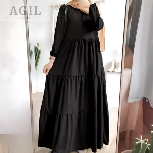 3 PCS GAMIS REMPEL SUSUN BAHAN CRINKLE MODEL DAN MOTIF TERBARU