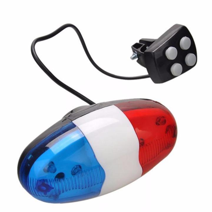 LED Bike Police Front Light Warning Siren Cycling Electric Horn