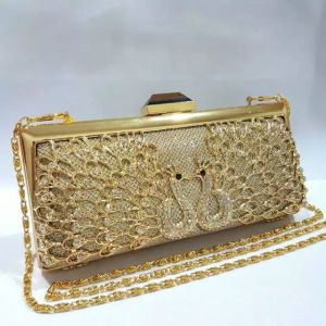 Clutch Pesta Merak Kristal Permata Tas Kondangan Cantik Diamond Farnell