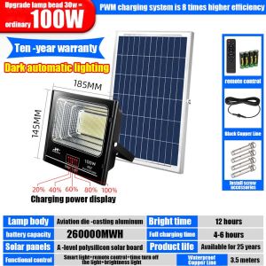 Free 0 Shipping solar flood light 1000W outdoor waterproof IP67 solar lights LED original Solar Led Lights Outdoor Flood Light Street Lamp Waterproof With Remote promo solar outdoor lights waterproof light night led light outdoor waterproof street light