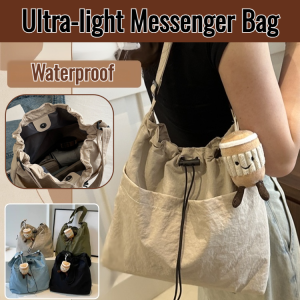 Korean Large Capacity Messenger Bag Ultra-Light Casual Nylon Waterproof Shoulder Bag Canvas Crossbody Bag Sling Bag School Bag Tote Bag Dumpling Bag College Style Student