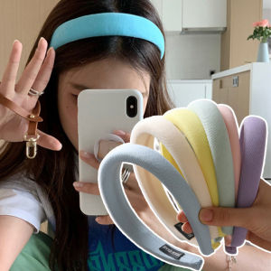 Fashion Sponge High Skull Top Hair Hoop Hair Bands Solid Color Headbands Wide Hairband Hair Accessories Headwear