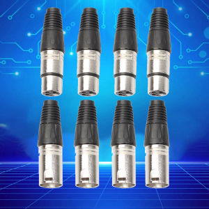 COD [Free Shipping] 8pcs Microphone XLR Connectors 3-Pin Male and Female for Audio Equipment Maintenance