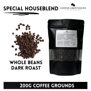 Coffee Beans - Special Houseblend 200g | Dark Roast x Organic Coffee in Resealable Pouch by Coffee Grounds PH