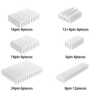 34pcs Assorted Wire Combs Computer Cord Guide Manager For 1.8-2.5mm Sleeved Lines PVC