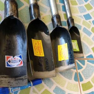 เสียม ตราตา มีด้าม เหล็กแป๊ป เหล็กอย่างดี เลือกขนาดด้านล่าง เสียมตราตา เสียมราวิน เสียมเล็ก