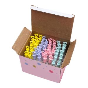48Pcs Mini Bong Bóng Ống Hiệu Quả Shatterproof Thiết Kế An Toàn Người Dùng Thân Thiện Trẻ Em Đồ Chơi Cho Du Lịch tiệc sinh nhật Hoạt Động