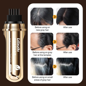 Small Gold Tube Frizzy Hairdressing Pen Color Correction Cover Gray Hair Hair Root Health Restoration