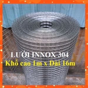 Khổ cao 1m x Dài 16m) Cuộn lưới sắt INOX 304 chất liệu tốt chuyên dùng làm lồng nuôi chim lưới sắt làm chuồng gà thỏ vật nuôi