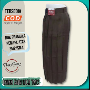 Rok Pramuka/Cokelat Rempel Atas Seragam Sekolah SMP/SMA Kain High Twis