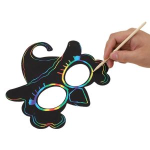 Mainan Anak Melukis Topeng Magic Warna Warni Scratch Note