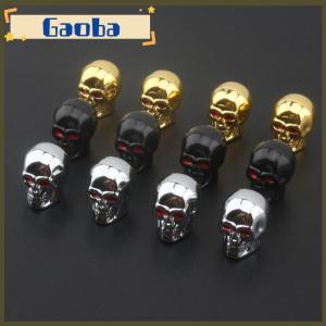 gaoba Skull Valve Caps ABS Car Wheel Plugs For Alloy Wheels Tire Valve Cap Auto Valve Cover Nipple Caps For Cars Motorcycles Bikes