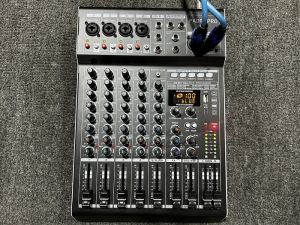 PADONPRO EV8 8-Channel Professional Mixer 99 DSP Digital Effects USB Live Streaming Recording