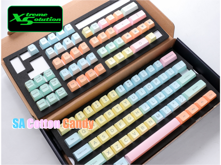 Ducky 108-Key ABS Doubleshot SA Keycap Set - Cotton Candy (Hardcap Ducky Collaboration)