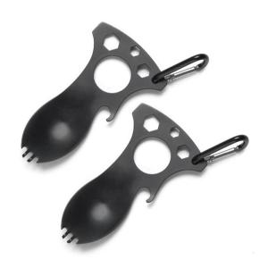 3Cr13 Stainless Steel Multitool Spoon Fork Camping Spoon Camping Utensils Perfect for Wilderness Survivals Easy Assembly