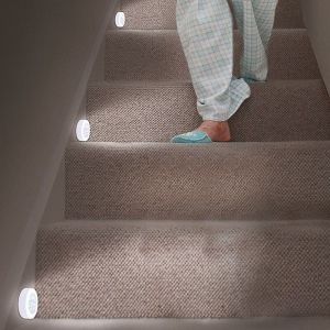 LED wall lamp/ Night Lights White shell White/ Goldlight Square Round style sensor mode For cabinets closets drawers kitchens bathrooms bedrooms hallways lighting Use AAA battery 1W (warm white)