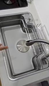 [OKLIFE®]SUS 304 stainless steel large single sink under the basin thickened basin Black 3D embossed Japanese sink