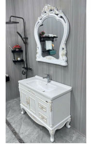 LHệ FREESHIP Tủ chậu gương lavabo phòng tắm MILOR CT-88 nhựa PVC đặc lõi cao cấp siêu bền đẹp