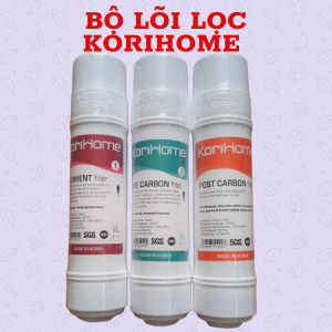 Combo 3 lõi lọc thô Korihome 1 sediment 1 Pre carbon 1 Post carbon