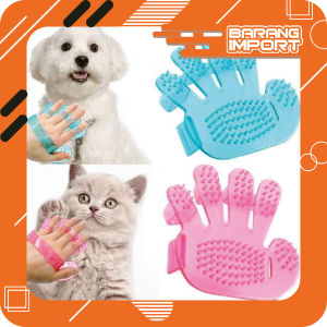 BI - Sisir Tapak Tangan Sisir Karet Mandi Pijat Bulu Kucing Anjing Kelinci Sisir Sikat Pet Grooming R592