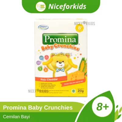 Promina Crunchies Keju Cheddar 20 gr / Camilan Bayi usia 8+ / Snack Bayi