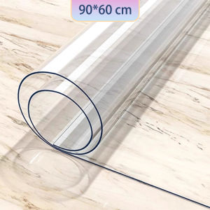 PVC Table Cloth Transparent 1mm Rectangular 2/4/6/8/10 Seats Heat Resistant Waterproof soft glass Table cover