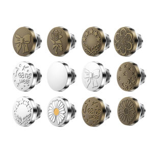 10Pcs Adjustable Jeans Buttons Detachable Metal Waist Buttons