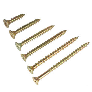 100PCS Wood Screws M4 Carbon Steel Zinc Coated Flat Phillips Head Self Tapping Screw Furniture Drywall Nail Construction
