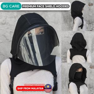 Premium Individual Transparent Face Shield Protective Mask cover Protector Face Hooded Full Face Size
