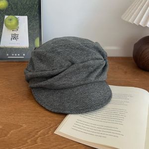 NOBLELUX Retro Winter Berets Hat Japanese Warm French Artist Hat Fashion Elegant Plain Cap Lady