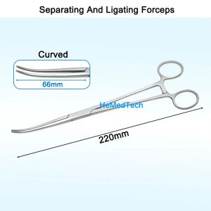 GREATLH Stainless Arterial Forceps Kidney Pedicle Clamp Hemostatic Locking Clamps Reusable Surgical ForcepsOrthopedic Surgical Tool