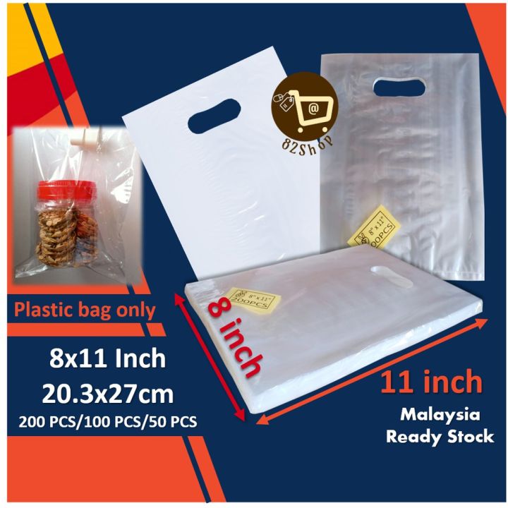 Transparent Plastic Bag 8x11 inch Clear PP Shopping Goodies Gift ...