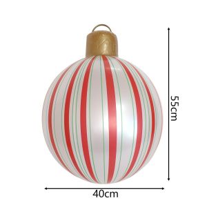 MISSUP Large Inflatable Light PVC Hanging Christmas Ornaments  Leak-proof Christmas Ball Indoor/Outdoor