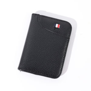 【Fairy castle】 Lichee Pattern Business Wallet Bank Credit Card Case Cardholder for Men Drivers Lincense Leather Coin Purse
