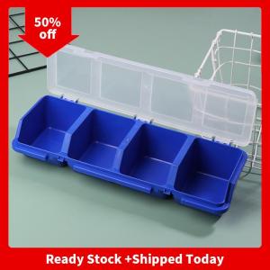 🔥🔥🔥pheebss กล่องจัดระเบียบหลายช่อง1ชิ้นสำหรับสกรูและชิ้นส่วนขนาดเล็ก-ฮาร์ดแวร์พลาสติกทนทานและกล่องเก็บเครื่องประดับ