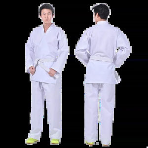 2025 Karate Uniform for Kids and Adults Student Karate Gi Martial Arts Uniform Free Belt  Judo Gi Black White