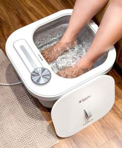 Bồn Ngâm Chân 2Lock Korea Chậu massage chân gấp gọn con lăn tự động có remote