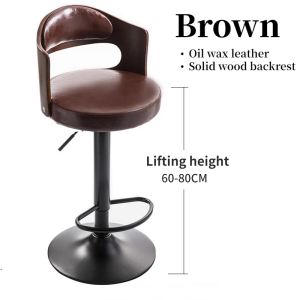 ✨COD solid wood high chair bar stool bar chair high-end bar chair air lift adjustable high chair hi