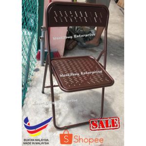 UMI 3V IF706 Foldable Folding Iron Steel Office Dining Restaurent Fancy Chair Kerusi Lipat Pasar Malam