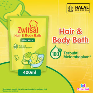ZWITSAL Hair & Body Bath Baby Kemasan Refill 400mL | Melembapkan | Ekstra Lembut
