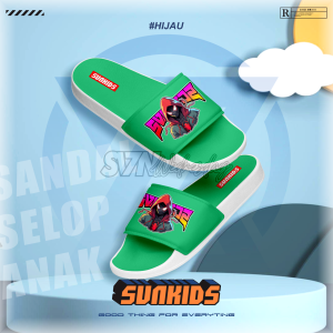 BRZ-kids slop sandals Boys Girls character print sandals