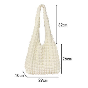 MOJOYCE กระเป๋าสะพายทรงบับเบิลน้ำหนักเบา สำหรับผู้หญิง ดีไซน์นุ่มนิ่ม ทรงกระบอก ความจุเยอะ ใช้ในชีวิตประจำวัน