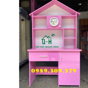BÀN HỌC SINH NHỰA ĐÀI LOAN CÓ MÁI MÀU HỒNG CAO CẤP HCM