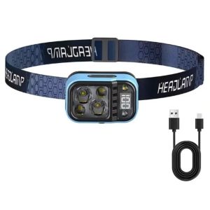 MYTHIS COB and XPG Lighting LED Headlamp Motion Sensor Battery Indicator Headlamp Flashlight Waterproof Rechargeable Headlamp Fishing