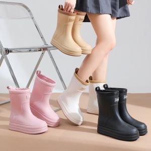 Womens Rain Shoes Wear-resistant and Durable Mid-calf Indoor and Outdoor Work Breathable and Waterproof