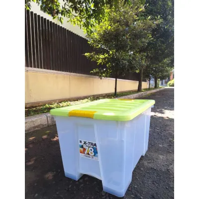 NOBU BOX CONTAINER BENING 100 L / 85 L / 55 L / 40 LITER + RODA - Kontainer Box CLEAR Plastik / Container Box GDC HOUSEWARE