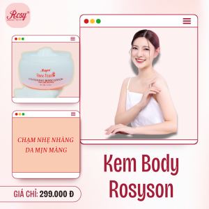[Chính hãng] Kem dưỡng trắng da body Rosy thấm nhanh không nhờn rít khả năng chống nắng tốt an toàn cho mẹ bầu.