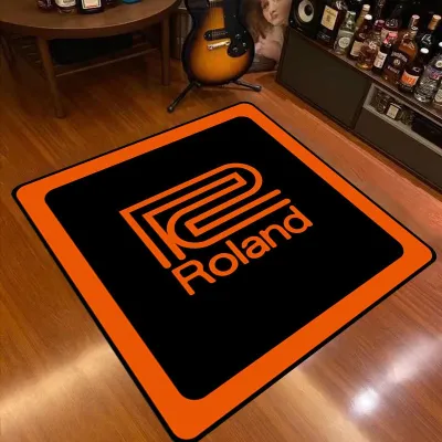 Flower And Down#Roland Roland Electric Drum Carpet Jazz Drum Non-Slip Mat Row Practice Studio Bar Rock#Aesthetic Life罗兰电鼓地毯爵士鼓防滑垫排练录音室酒吧摇滚周边家用方形